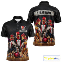 Load image into Gallery viewer, Custom Funny Chicken Family Bowling Shirt for Men Bowling Team Jersey Polo &amp; Quarter-Zip QZT1005