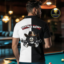 Load image into Gallery viewer, Custom American Flag Funny 8 Ball Billiard Shirts for Men Billiard League Jersey Pool Shirts BHT11
