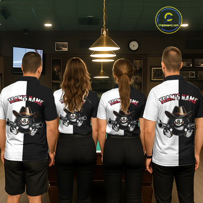 Custom American Flag Funny 8 Ball Billiard Shirts for Women Billiard League Jersey Pool Shirts BHT11