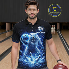 Load image into Gallery viewer, Custom Polar Beer Bowling Team Shirt for Men Ice Bowling Jersey Bowling Uniform Polo &amp; Quarter-Zip QZT973