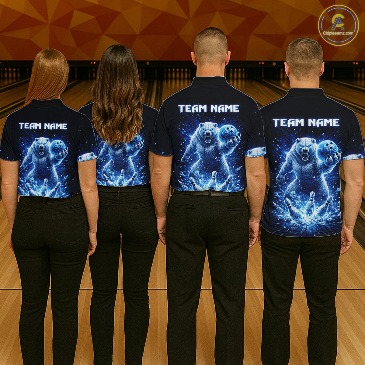 Custom Polar Beer Bowling Team Shirt for Men Ice Bowling Jersey Bowling Uniform Polo & Quarter-Zip QZT973