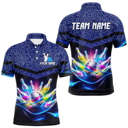 Personalized Bowling Team Shirt for Men  Polo & 1/4 Zip Bowling Jersey League QZT839
