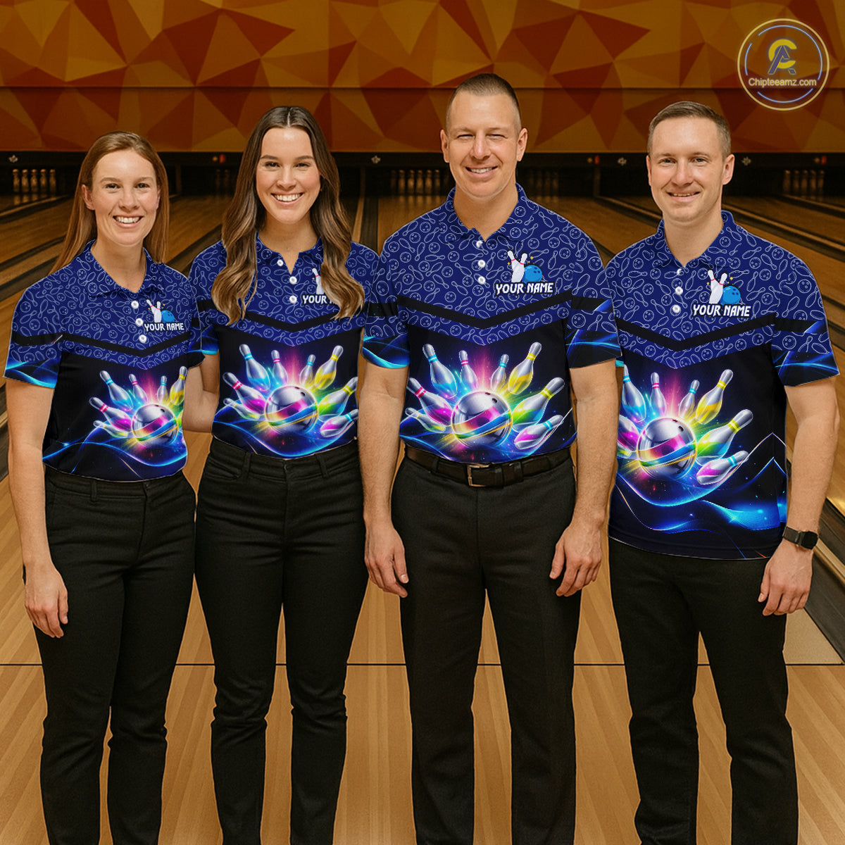 Personalized Bowling Team Shirt for Men  Polo & 1/4 Zip Bowling Jersey League QZT839