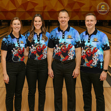 Load image into Gallery viewer, Custom Funny Crawfish Bowling Team Jersey for Men Bowling Shirt Polo &amp; 1/4 Zip QZT1015