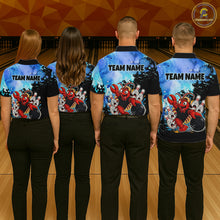 Load image into Gallery viewer, Custom Funny Crawfish Bowling Team Jersey for Men Bowling Shirt Polo &amp; 1/4 Zip QZT1015