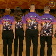 Load image into Gallery viewer, Custom Sunset Funny Gull Team Bowling Shirt for Men Bowling League Jersey Polo &amp; Quarter-Zip QZT1017