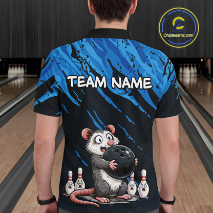 Custom Funny Opossum Bowling Team Jersey Ugly Bowling Shirt League for Men Bowling Gift QZT846