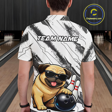 Load image into Gallery viewer, Funny Pug Dog Bowling Team Shirt for Men Custom Bowling Jersey Polo &amp; 1/4-Zip Bowling Unisex QZT984
