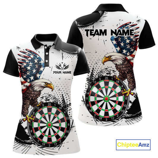 Custom American Eagle Dart Shirs for Women Patriotic Dartboard Shirt Gift Dart Jersey DHT4