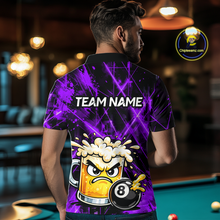Load image into Gallery viewer, Custom Purple Funny Beer Billiard Shirt for Men Billiard Jersey 8 Ball Pool Shirt Outfit BHT23