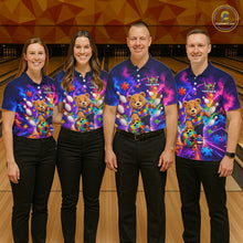 Load image into Gallery viewer, Colorful Autism Bear Bowling Shirt Custom Bowling Jersey League for Men Polo &amp; Quarter-Zip QZT1052