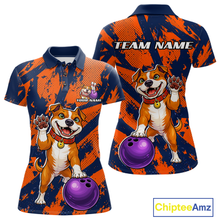 Load image into Gallery viewer, Custom Pitbull Bowling Shirt for Women Bowling Team Jersey Polo &amp; Quarter-Zip QZT1002
