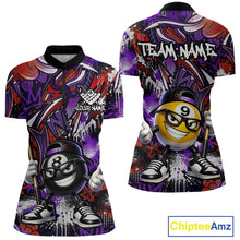 Load image into Gallery viewer, Purple red quarter-zip jerseys with cartoon character design on a white background, featuring the brand 'Chiptee Amz'.