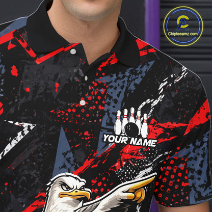 Custom Funny Gull Bowling Team Shirt for Men Bowling League Jersey Polo & Quarter-Zip QZT1016