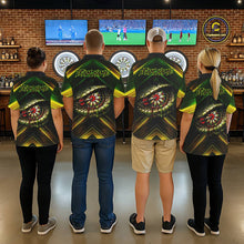 Load image into Gallery viewer, Yellow &amp; Green Cobra Snake Dart Shirts for Men Custom Dart Team Jersey Polo &amp; 1/4-Zip Dart Outfit DHT22