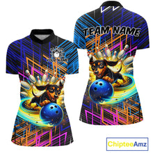 Load image into Gallery viewer, Funny Dachshund Bowling Shirt Custom Bowling Team Jersey for Women Polo &amp; 1/4-Zip Bowling Outfit QZT941
