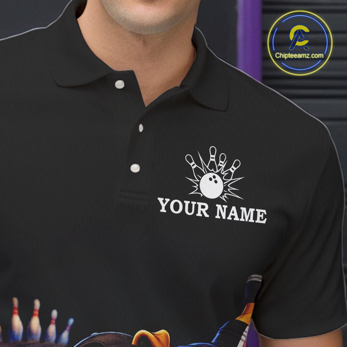 Funny Bulldog Bowling Shirt for Team Custom Polo & 1/4 Zip Bowling Jersey for Men QZT913