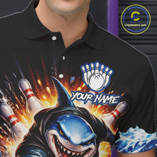 Load image into Gallery viewer, Personalized Funny Shark Bowling Team Shirt Bowling Jersey for Men Polo &amp; Quarter-Zip QZT948