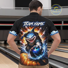 Load image into Gallery viewer, Personalized Funny Shark Bowling Team Shirt Bowling Jersey for Men Polo &amp; Quarter-Zip QZT948