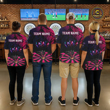 Load image into Gallery viewer, Personalized Pink Dart Shirt for Men Team Dart Jersey Dartboard Shirt Polo &amp; Quarter-Zip DHT12