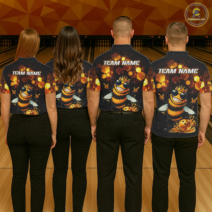 Funny Bee Bowling Shirt for Men Custom Bowling Team Jersey Bowling Outfit Polo & Quarter-Zip QZT952