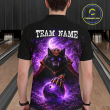 Load image into Gallery viewer, Personalized Night Realm King Wolf Bowling Shirt Crown Bowling Jersey for Men QZT961