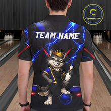 Load image into Gallery viewer, Custom Funny King Wolf Bowling Shirt for Men Crown Bowling Jersey Thunder Bowling Shirt Polo &amp; Quarter-Zip QZT962