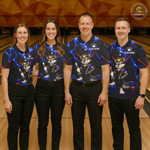 Load image into Gallery viewer, Custom Funny King Wolf Bowling Shirt for Men Crown Bowling Jersey Thunder Bowling Shirt Polo &amp; Quarter-Zip QZT962