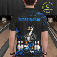 Load image into Gallery viewer, Personalized Blue Funny Goose Bowling Team Shirt for Men Bowling League Jersey Polo &amp; 1/4-Zip QZT877
