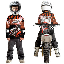 Load image into Gallery viewer, Personalized Orange Motocross Jersey for Adult Kids Extreme Racing Shirt Dirt Bike Clothes MHT125