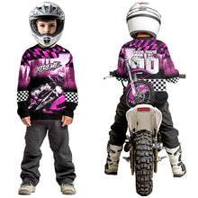 Load image into Gallery viewer, Personalized Pink Motocross Jersey for Adult Kids Extreme Racing Shirt Dirt Bike Clothes MHT125