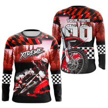 Load image into Gallery viewer, Personalized Red Motocross Jersey for Adult Kids Extreme Racing Shirt Dirt Bike Clothes MHT125