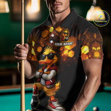 Load image into Gallery viewer, Custom Black &amp; Gold Funny Duck Billiard Shirt for Men Billiard Jersey League 8 Ball Pool for Couples BHT14