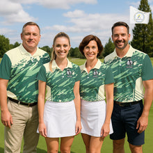 Load image into Gallery viewer, Green Golf Clubs Custom Name Womens Golf Polo Shirts Personalized Team Golf Tops NHN0007