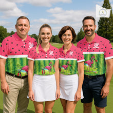 Load image into Gallery viewer, Funny Watermelon Polo Shirt, Womens Golf Polo Shirts Custom Tropical Pattern, Flamingo Golf Shirts NHN0183