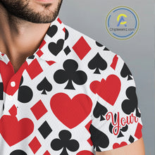 Load image into Gallery viewer, Poker Mens Golf Polo Shirt Custom Name Funny Golf Top For Team, Golfer Gift For Men NHN0189
