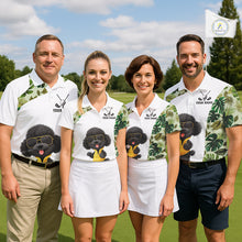 Load image into Gallery viewer, Funny Mens Golf Polo Shirt Green Tropical Pattern Custom Golf Clubs Shirts, Poodle Dog Lover Gift NHN0067