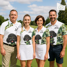 Load image into Gallery viewer, Funny Womens Golf Polo Shirt Custom Tropical Leaf Pattern Personalized Poodle Dog Golf Shirts For Women NHN0067