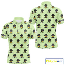 Load image into Gallery viewer, Mens Golf Polo Shirt Green Pattern Custom Golf Clubs Shirts For Men, Funny Poodle Dog Lover Gift NHN0068
