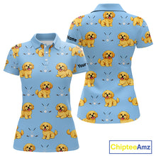 Load image into Gallery viewer, Womens Golf Polo Shirt Custom Funny Cockapoo Pattern Team Ladies Golf Tops, Dog Lover Gift NHN0209