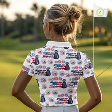 Load image into Gallery viewer, America 250th Anniversary Golf Polo Shirt For Women, Patriotic USA Golf Shirts, Independence Golf Gift NHN0233