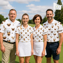 Load image into Gallery viewer, Funny Womens Golf Polo Shirt Custom Dog Golf Shirts White Golf Polo For Ladies, Golf Gifts NHN0108