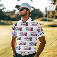 Load image into Gallery viewer, USA 250th Anniversary Mens Golf Polo Shirt Custom Golf Pattern Patriotic Independence Golf Tops NHN0234