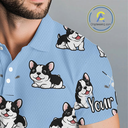 Mens Golf Polo Shirt Custom Funny French Bulldog Team Mens Golf Tops, Dog Lover Gift NHN0212
