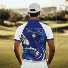 Load image into Gallery viewer, Mens Golf Polo Shirt Custom Blue Eagle Golf Shirts Personalized Golf Clubs For Team Golf Top NHN0081