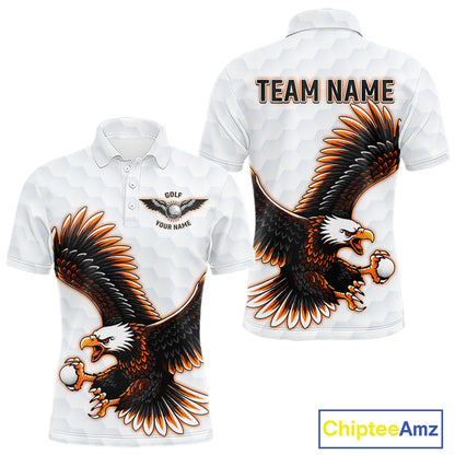 Mens Golf Polo Shirt Custom Eagle Golf Shirts Personalized Golf Clubs White Team Golf Top NHN0082