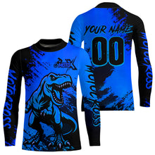 Load image into Gallery viewer, Blue Dinosaur Motocross Jersey Dirt Bike Shirts for Men Kid Women Racing Jersey XM417