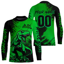 Load image into Gallery viewer, Green Dinosaur Motocross Jersey Dirt Bike Shirts for Men Kid Women Racing Jersey XM417