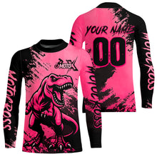 Load image into Gallery viewer, Pink Dinosaur Motocross Jersey Dirt Bike Shirts for Men Kid Women Racing Jersey XM417
