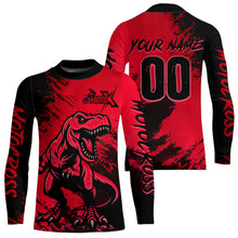 Load image into Gallery viewer, Red Dinosaur Motocross Jersey Dirt Bike Shirts for Men Kid Women Racing Jersey XM417
